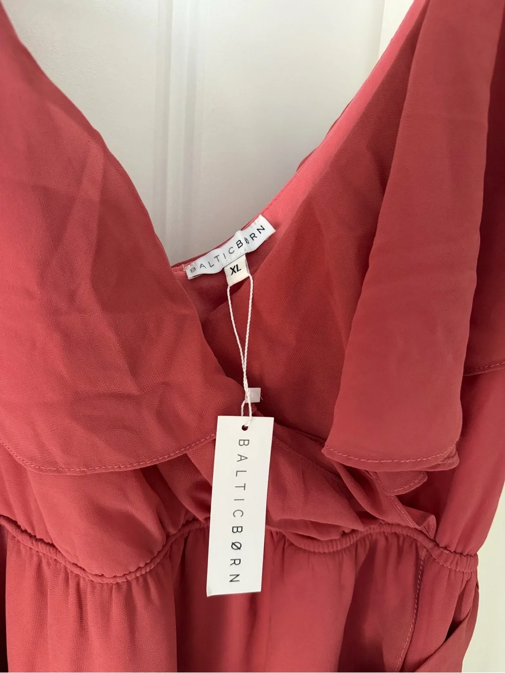 Baltic Born Coral Maxi Dress with Flutter Sleeves